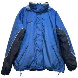 Columbia CrossTerra Mens Fleece Full Zip Jacket Long Sleeve Size XL Blue Outdoor